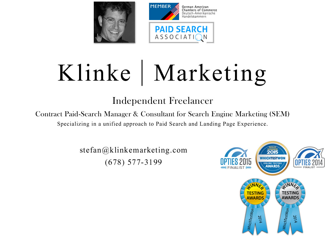 Image: Klinke Marketing - Logo, Contact & Awards